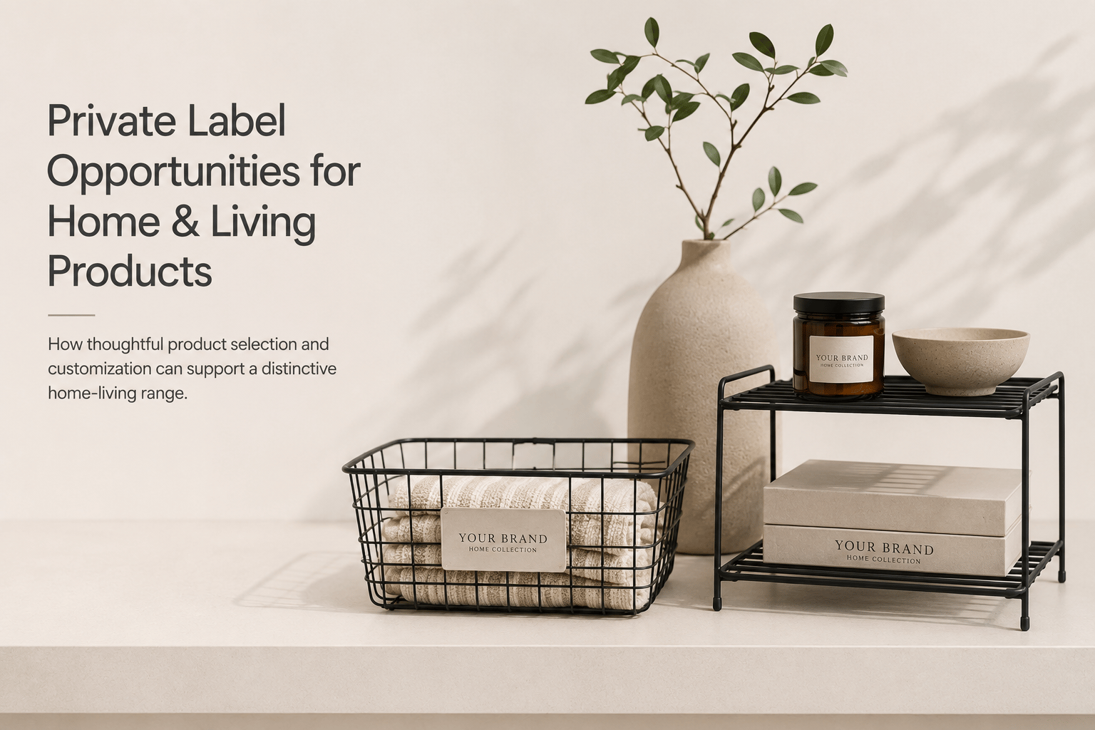 Coordinated private-label home and living product collection