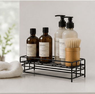 Custom branded metal retail display stand for private-label merchandising